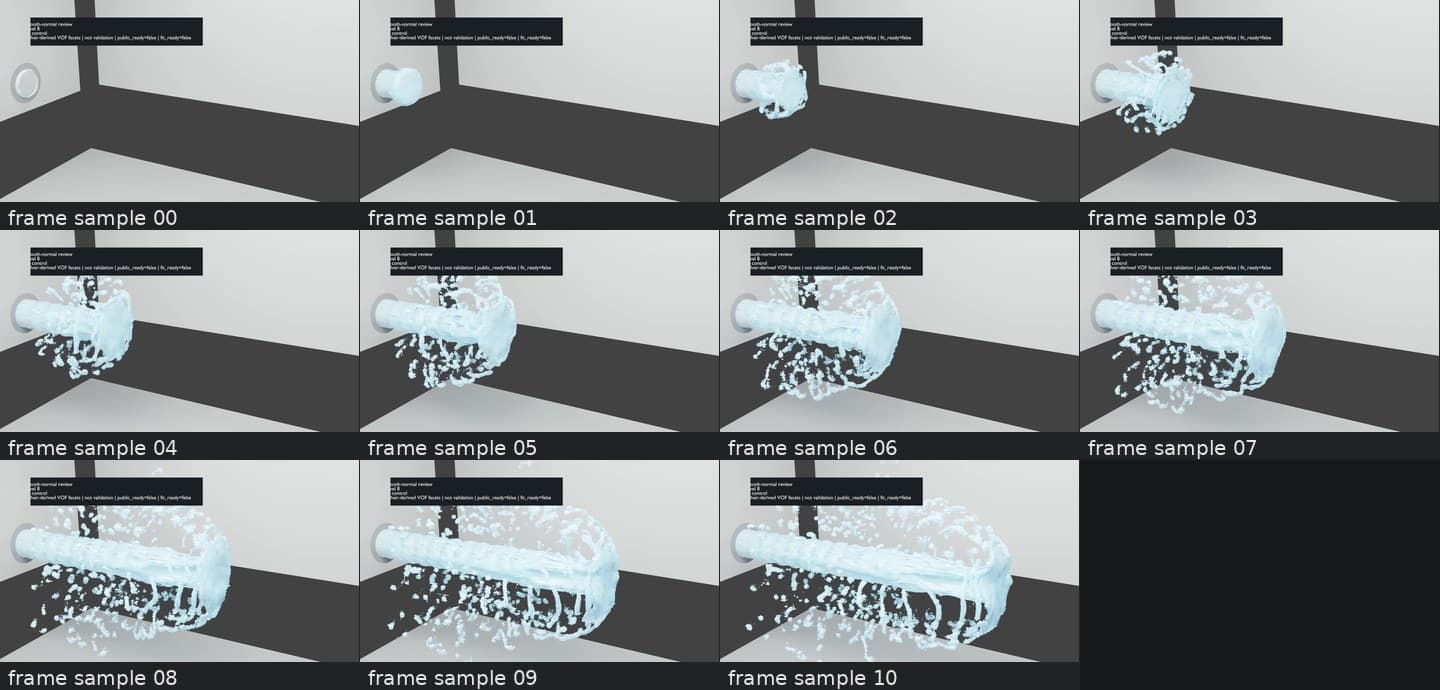 Contact sheet from the official circular Basilisk two-phase VOF lead sequence